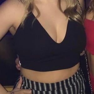 Windsor Black cropped tank top